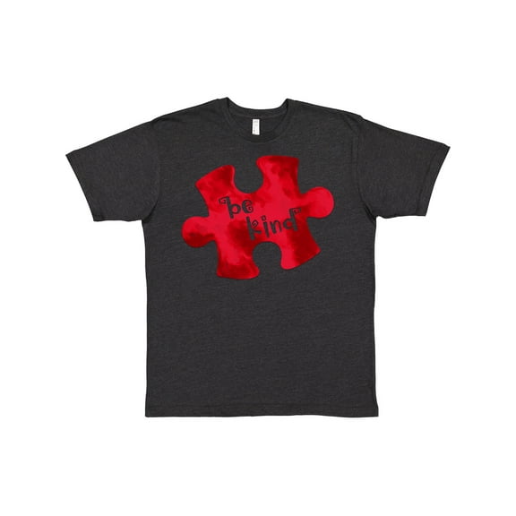 Inktastic Autism Awareness Be Kind Red Puzzle Piece T-Shirt