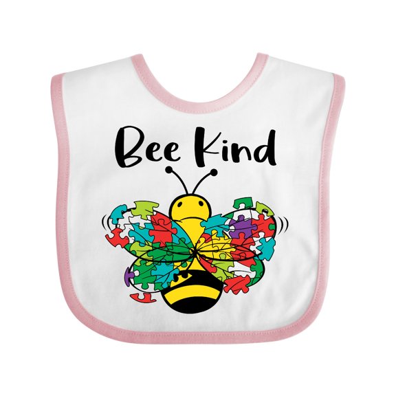 Inktastic Autism Awareness Bee Kind Boys or Girls Baby Bib