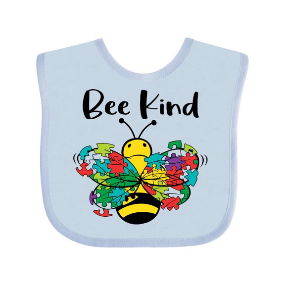 Inktastic Autism Awareness Bee Kind Boys or Girls Baby Bib