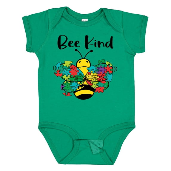 Inktastic Autism Awareness Bee Kind Boys or Girls Baby Bodysuit