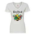 thumbnail image 1 of Inktastic Autism Awareness Bee Kind Women's V-Neck T-Shirt, 1 of 5