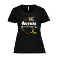 thumbnail image 1 of Inktastic Autism Awareness Butterfly Ribbon Women's Plus Size T-Shirt, 1 of 5