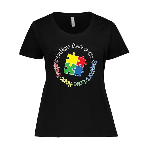 Inktastic Autism Awareness Circle Women's Plus Size T-Shirt