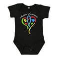 thumbnail image 1 of Inktastic Autism Awareness Heart Ribbon and Puzzle Pieces Boys or Girls Baby Bodysuit, 1 of 5