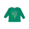 thumbnail image 1 of Inktastic Autism Awareness Heart Ribbon and Puzzle Pieces Boys or Girls Long Sleeve Toddler T-Shirt, 1 of 5