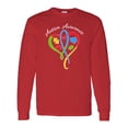 thumbnail image 1 of Inktastic Autism Awareness Heart Ribbon and Puzzle Pieces Long Sleeve T-Shirt, 1 of 5
