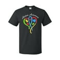 thumbnail image 1 of Inktastic Autism Awareness Heart Ribbon and Puzzle Pieces T-Shirt, 1 of 5