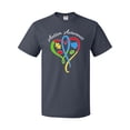 thumbnail image 1 of Inktastic Autism Awareness Heart Ribbon and Puzzle Pieces T-Shirt, 1 of 5
