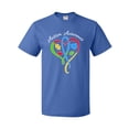 thumbnail image 1 of Inktastic Autism Awareness Heart Ribbon and Puzzle Pieces T-Shirt, 1 of 5
