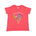 thumbnail image 1 of Inktastic Autism Awareness Heart Ribbon and Puzzle Pieces Women's Plus Size T-Shirt, 1 of 5