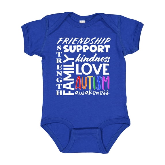 Inktastic Autism Awareness Love, Friendship, Support Boys or Girls Baby Bodysuit