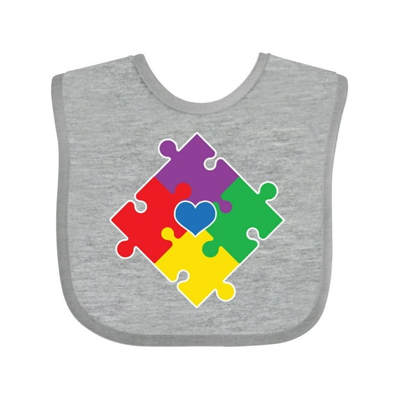 Inktastic Autism Awareness Month Puzzle Boys or Girls Baby Bib