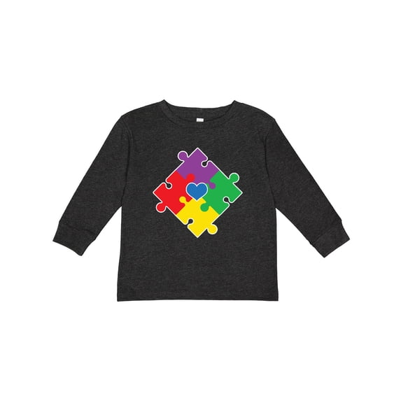 Inktastic Autism Awareness Month Puzzle Boys or Girls Long Sleeve Toddler T-Shirt