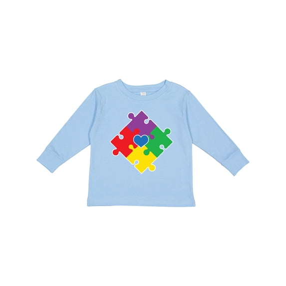 Inktastic Autism Awareness Month Puzzle Boys or Girls Long Sleeve Toddler T-Shirt