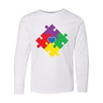 thumbnail image 1 of Inktastic Autism Awareness Month Puzzle Long Sleeve Youth T-Shirt, 1 of 5
