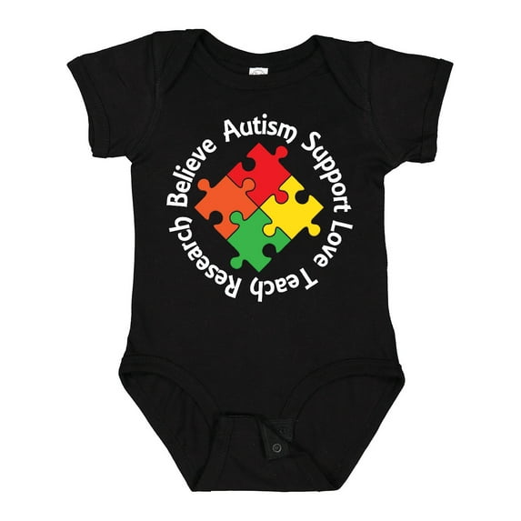 Inktastic Autism Awareness Month Puzzle Piece Boys or Girls Baby Bodysuit