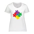 thumbnail image 1 of Inktastic Autism Awareness Month Puzzle Women's Plus Size T-Shirt, 1 of 5