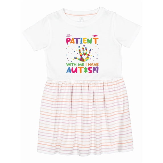 Inktastic Autism Awareness Please Be Patient with Me I Have Autism Girls Toddler Dress
