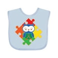 thumbnail image 1 of Inktastic Autism Awareness Puzzle Piece Owl Boys or Girls Baby Bib, 1 of 4