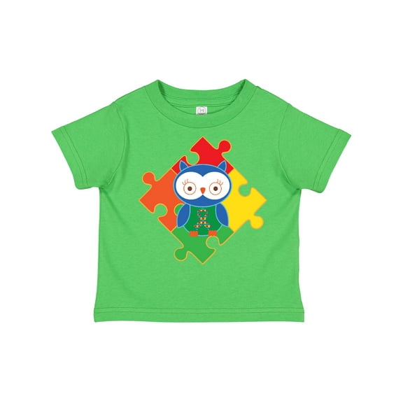 Inktastic Autism Awareness Puzzle Piece Owl Boys or Girls Toddler T-Shirt