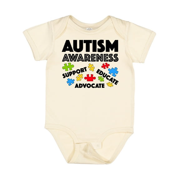 Inktastic Autism Awareness- Support, Educate, Advocate Boys or Girls Baby Bodysuit