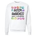 thumbnail image 1 of Inktastic Autism Awareness Support and Understanding Puzzle Pieces Adult Sweatshirt, 1 of 4