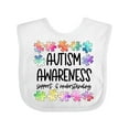 thumbnail image 1 of Inktastic Autism Awareness Support and Understanding Puzzle Pieces Boys or Girls Baby Bib, 1 of 4