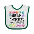 thumbnail image 1 of Inktastic Autism Awareness Support and Understanding Puzzle Pieces Boys or Girls Baby Bib, 1 of 4