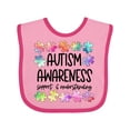 thumbnail image 1 of Inktastic Autism Awareness Support and Understanding Puzzle Pieces Boys or Girls Baby Bib, 1 of 4
