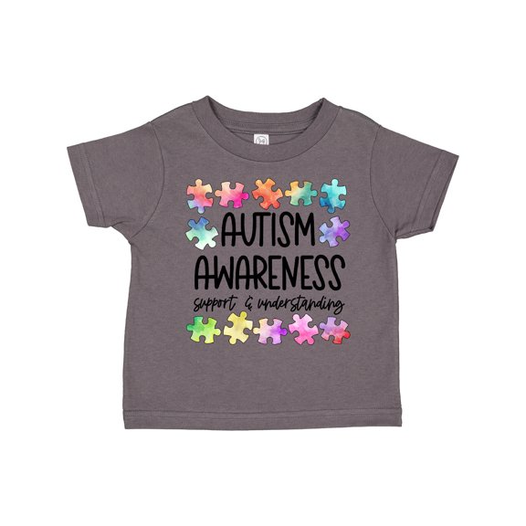 Inktastic Autism Awareness Support and Understanding Puzzle Pieces Boys or Girls Toddler T-Shirt