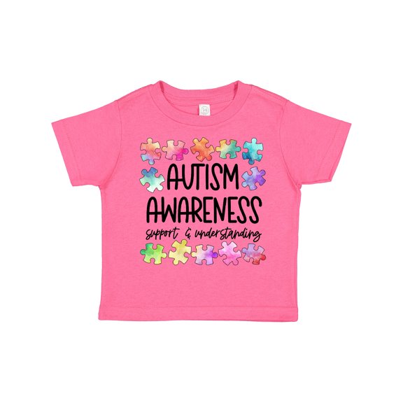 Inktastic Autism Awareness Support and Understanding Puzzle Pieces Boys or Girls Toddler T-Shirt