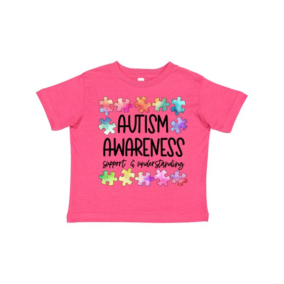 Inktastic Autism Awareness Support and Understanding Puzzle Pieces Boys or Girls Toddler T-Shirt