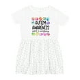 thumbnail image 1 of Inktastic Autism Awareness Support and Understanding Puzzle Pieces Girls Toddler Dress, 1 of 5