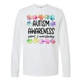 thumbnail image 1 of Inktastic Autism Awareness Support and Understanding Puzzle Pieces Long Sleeve T-Shirt, 1 of 5