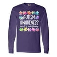 thumbnail image 1 of Inktastic Autism Awareness Support and Understanding Puzzle Pieces Long Sleeve T-Shirt, 1 of 5