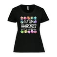 thumbnail image 1 of Inktastic Autism Awareness Support and Understanding Puzzle Pieces Women's Plus Size T-Shirt, 1 of 5