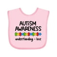 thumbnail image 1 of Inktastic Autism Awareness Understanding and Love with Puzzle Pieces Boys or Girls Baby Bib, 1 of 4
