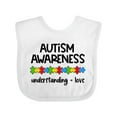 thumbnail image 1 of Inktastic Autism Awareness Understanding and Love with Puzzle Pieces Boys or Girls Baby Bib, 1 of 4