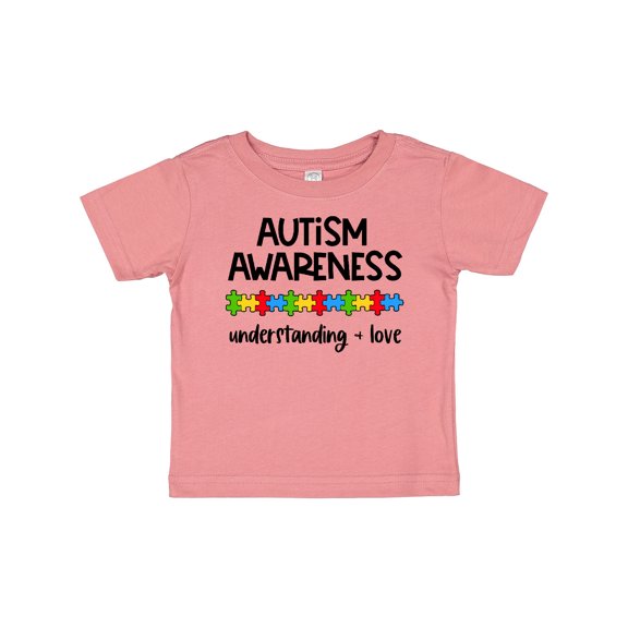 Inktastic Autism Awareness Understanding and Love with Puzzle Pieces Boys or Girls Baby T-Shirt