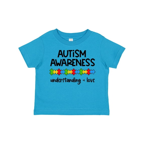 Inktastic Autism Awareness Understanding and Love with Puzzle Pieces Boys or Girls Toddler T-Shirt