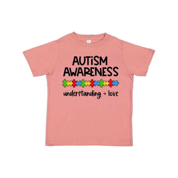 Inktastic Autism Awareness Understanding and Love with Puzzle Pieces Boys or Girls Toddler T-Shirt
