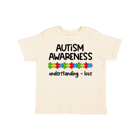 Inktastic Autism Awareness Understanding and Love with Puzzle Pieces Boys or Girls Toddler T-Shirt