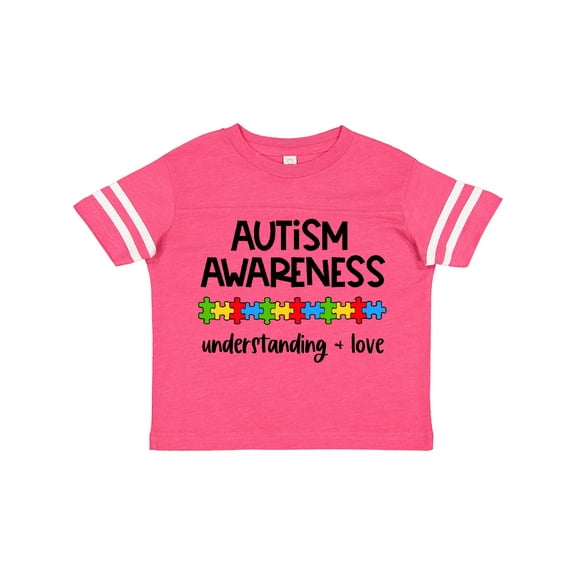 Inktastic Autism Awareness Understanding and Love with Puzzle Pieces Boys or Girls Toddler T-Shirt