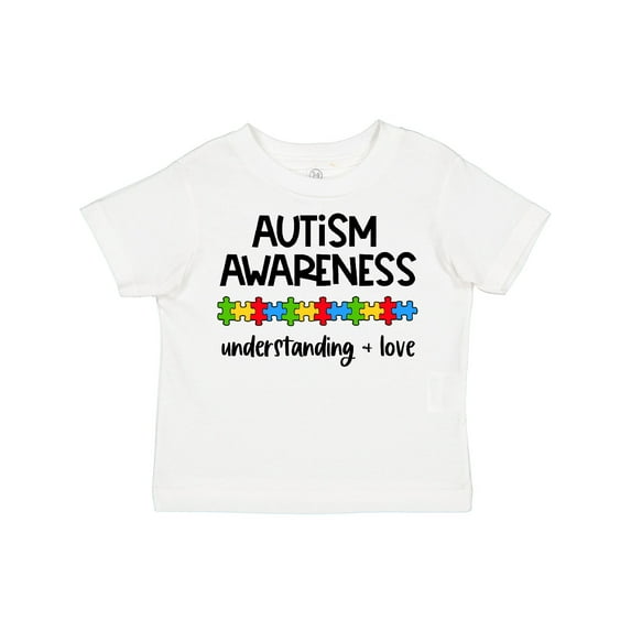 Inktastic Autism Awareness Understanding and Love with Puzzle Pieces Boys or Girls Toddler T-Shirt