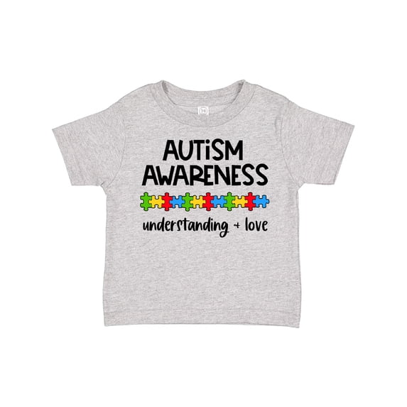 Inktastic Autism Awareness Understanding and Love with Puzzle Pieces Boys or Girls Toddler T-Shirt