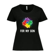 Inktastic Autism Awareness for Son Women's Plus Size T-Shirt