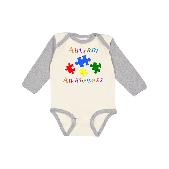 Inktastic Autism Awareness-puzzle Boys or Girls Long Sleeve Baby Bodysuit