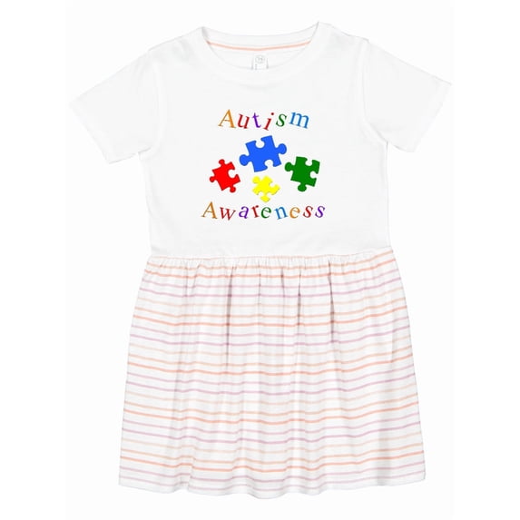 Inktastic Autism Awareness-puzzle Girls Toddler Dress