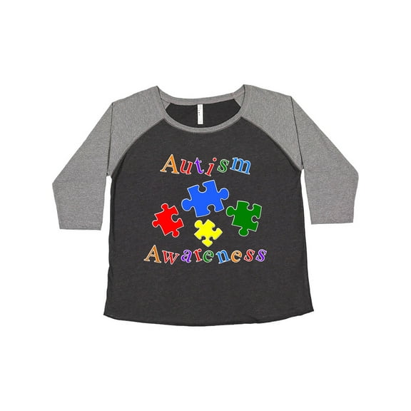 Inktastic Autism Awareness-puzzle Women's Plus Size T-Shirt