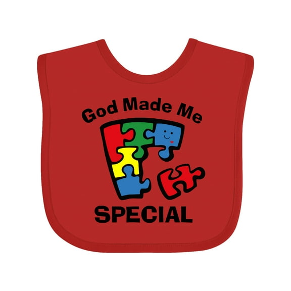 Inktastic Autism God Made Me Special Boys or Girls Baby Bib